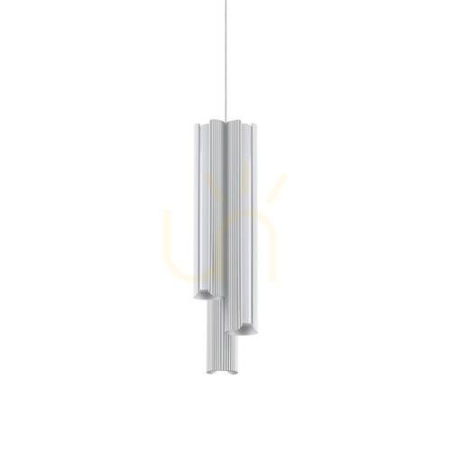 Kontrollera Taklampa Ideallux Dorica 366470 vit LED 27W 3-ljus Ø9,5 cm