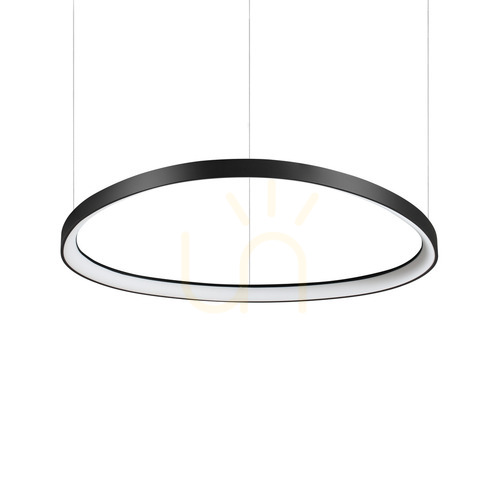 Kontrollera Taklampa Ideallux GEMINI svart LED ring 81 cm 4000K 372198