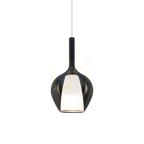 Kontrollera Pendellampa Ideallux KALIQUE tonat glas Ø18 cm 359861