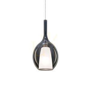 Taklampa Ideallux Kalique tonat glas krom Ø18 cm 359984 small 0