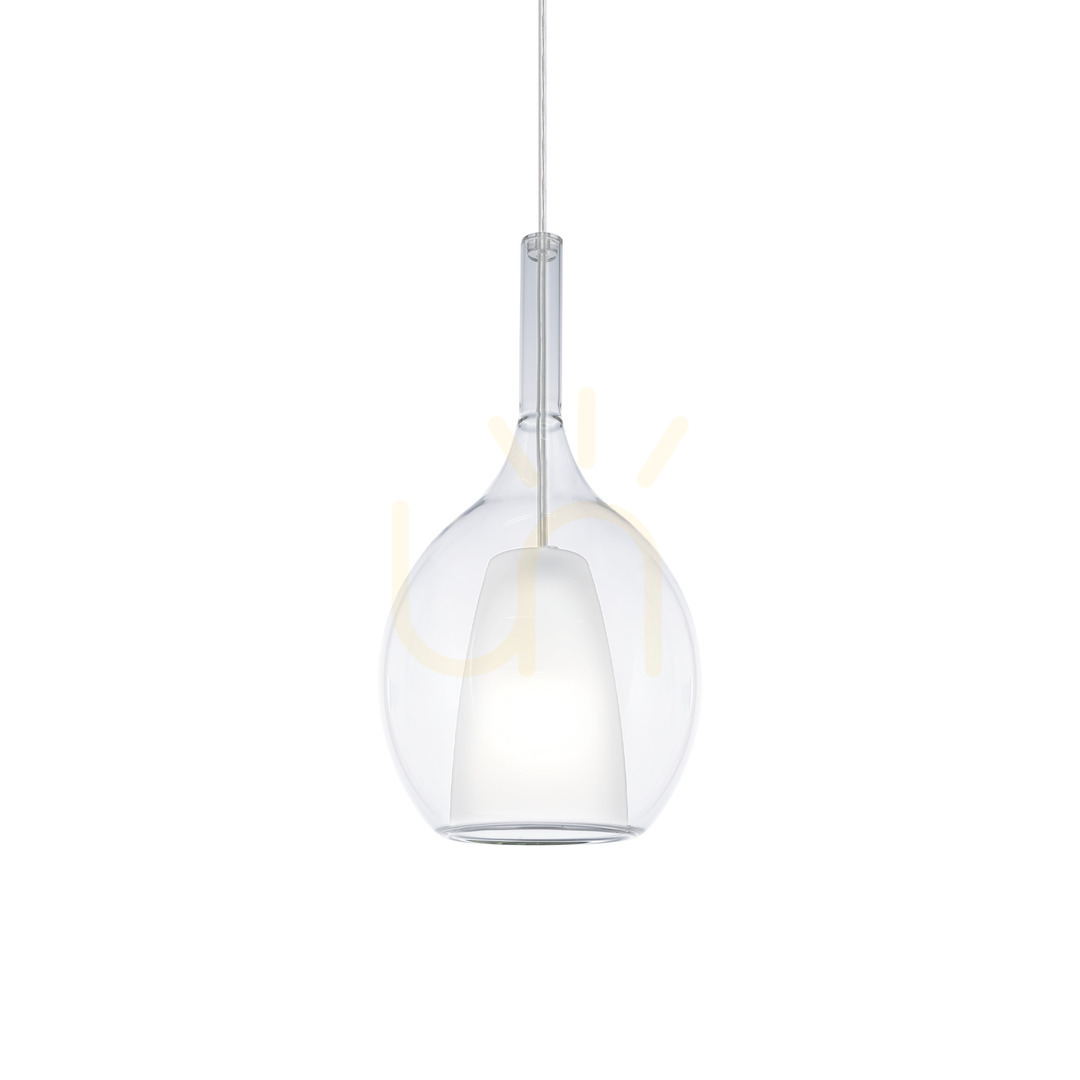 Kontrollera Pendellampa Ideallux Kalique transparent krom Ø18 cm 360034 Pendellampa Ideallux Kalique transparent krom Ø18 cm 360034