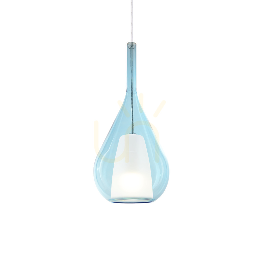 Kontrollera Takpendel Ideallux KALIQUE blå glas Ø18 cm 360089 Takpendel Ideallux KALIQUE blå glas Ø18 cm 360089