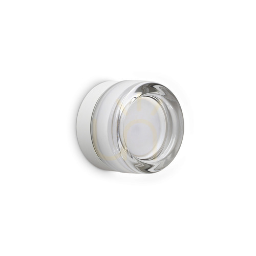 Kontrollera Utomhusvägglampa Ideallux LOLLY 354651 transparent glas/aluminium IP44 Ø10,5 cm