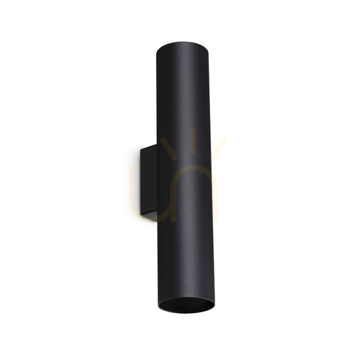 Kontrollera Vägglampa Ideallux LOOK 370118 svart 2xGU10 aluminium/glas
