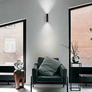 Vägglampa Ideallux LOOK 353357 svart 2xLED 3000K glas/metall 1 Vägglampa Ideallux LOOK 353357 svart 2xLED 3000K glas/metall small 1
