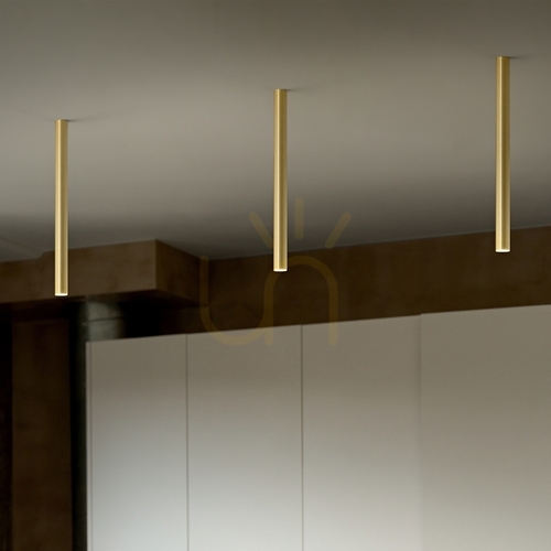 Kontrollera Plafond Ideallux LOOK mässing LED 3000K 40 cm 353326
