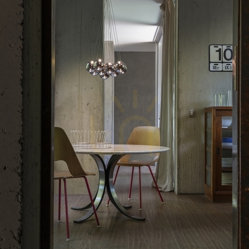 Kontrollera Pendlampa Ideallux MAPA silver aluminium 372693 220 cm