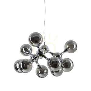 Taklampa Ideallux Nodi 370002 krom/metall/glas 9-ljus Ø80 cm small 0