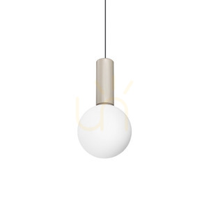 Pendellampa Ideallux ODEON vit glas/metall Ø15 cm LED 8W 349190 small 0