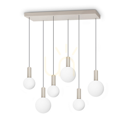 Kontrollera Taklampa Ideallux ODEON vit 6-ljus LED 39W Ø88 cm 349220