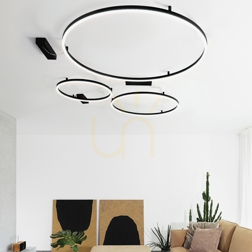Kontrollera Plafond Ideallux Oracle Slim 370217 mässing LED 50 cm 3000K