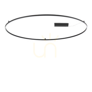 Plafond Ideallux Oracle Slim svart LED 3000K Ø150 cm 370316 small 0