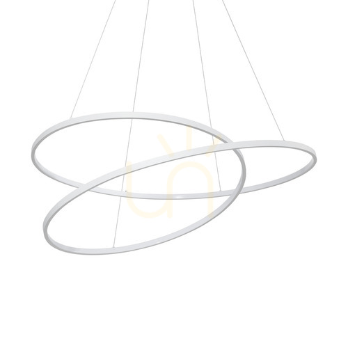 Kontrollera Pendellampa Ideallux OZ vit Ø100 cm LED 3000K 352411