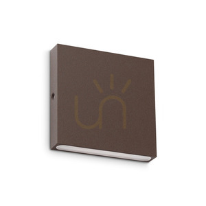 Utomhus vägglampa Ideallux POST-IT brun LED 3W IP65 8 cm 335896 small 0