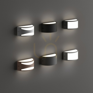 Utomhusvägglampa Ideallux REX brun Ø25 cm IP44 370941 small 3