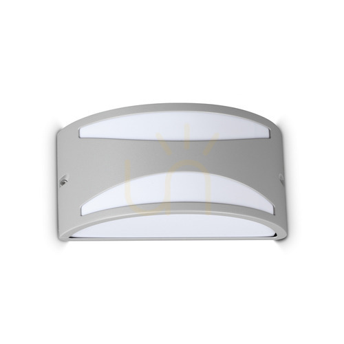 Kontrollera Vägglampa för utomhusbruk Ideallux REX grå Ø25 cm IP44 370972