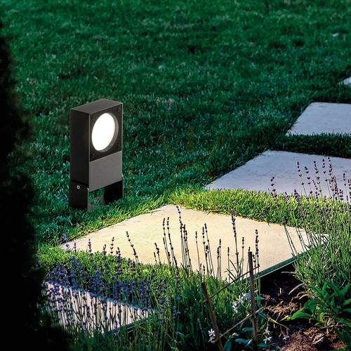 Kontrollera Utomhuslampa stående Ideallux SIRIO brons IP65 Ø10 cm 369884