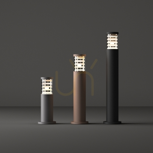 Kontrollera Utomhuslampa stående Ideallux TRONCO 369815 grå aluminium IP65 Ø15,5 cm