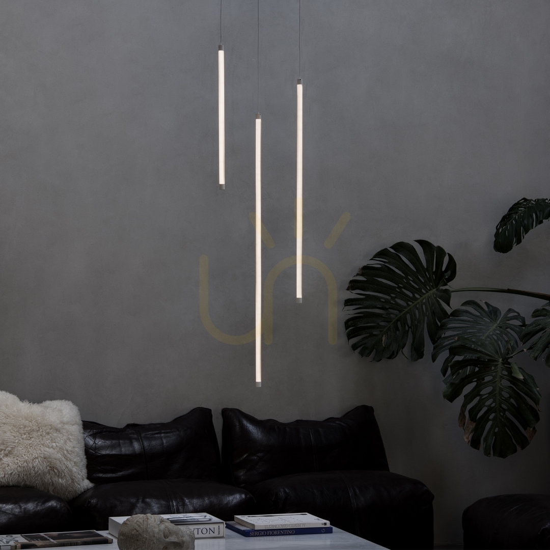 Utsikt Takpendel Ideallux TUBIX vit glas/metall 7 cm LED 8W 352664 Takpendel Ideallux TUBIX vit glas/metall 7 cm LED 8W 352664