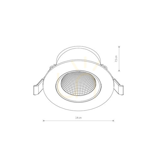 Kontrollera EGINA LED 15W downlight 10555 Nowodvorski