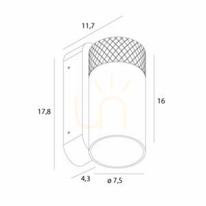 Vägglampa Max Light Fusion vit W0419 small 0