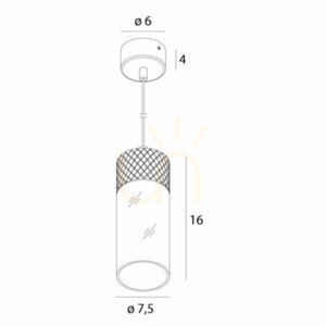 Pendant Light Max Light Fusion White P0646 small 1