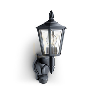 Fasadlampa med rörelse- och skymningssensor Steinel L 16 S PIR max.20W w Led E27 IP44 IK03 230V svart/plast small 0