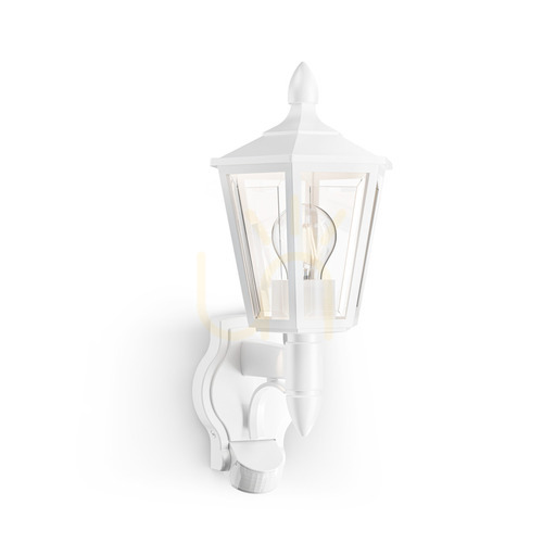 Kontrollera Fasadlampa med rörelse- och skymningssensor Steinel L 16 S PIR max.20W w Led E27 IP44 IK03 230V vit/plast