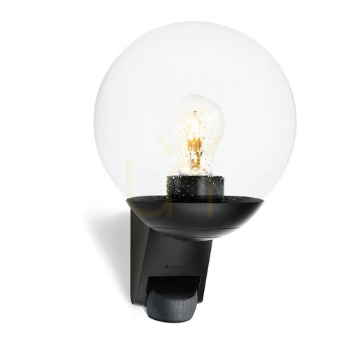 Kontrollera Fasadlampa med rörelse- och skymningssensor Steinel L 595 S PIR max.60W E27 IP44 IK03 230V svart / glas / plast