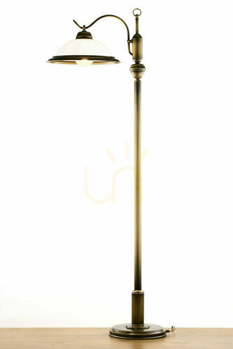 Kontrollera OPAL Mässing E27 golvlampa JUPITER