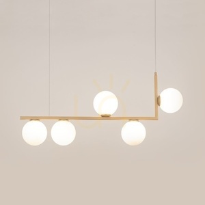 Taklampa pendel Sigma Andy 5 ljus guldbeige G9 33612 small 1