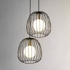 Pendellampa Sigma BELL 2 svart vit glas G9 SKU 40728 small 2