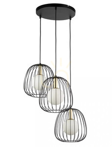 Pendellampa Sigma BELL 3 svart/vit glas G9 50 cm SKU 40729 small 0
