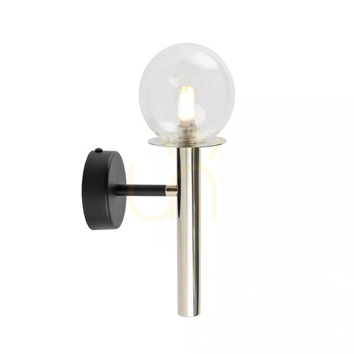 Kontrollera Vägglampa Sigma Daisy 1 svart/transparent G9 12W SKU 40755