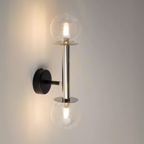 Kontrollera Vägglampa Sigma DAISY 2 svart silver glas G9 SKU 40756