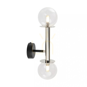 Vägglampa Sigma DAISY 2 svart silver glas G9 SKU 40756 small 0