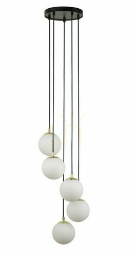 Kontrollera Taklampa Sigma Piano 5 svart mässing G9 33659
