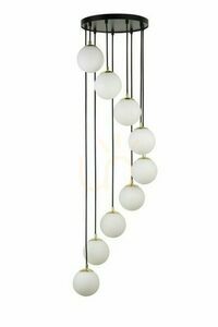 Pendant Light Sigma Piano 9 svart mässing glas 33661 small 0