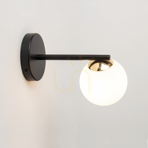 Kontrollera Vägglampa Sigma Piano svart mässing glas G9 33662