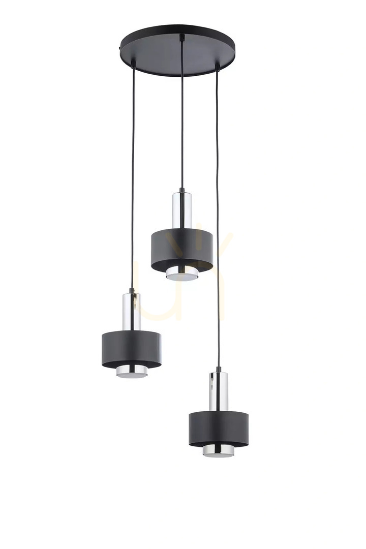 Kontrollera Pendellampa Sigma RIF LUX 3 svart/silver GX53 SKU 40717 Pendellampa Sigma RIF LUX 3 svart/silver GX53 SKU 40717