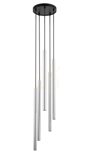 Kontrollera Pendellampa Sigma SOPEL LUX 5 svart/silver SKU 40732