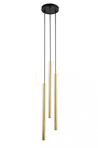 Kontrollera Taklampa Sigma SOPEL LUX 3 svart/guld 40738