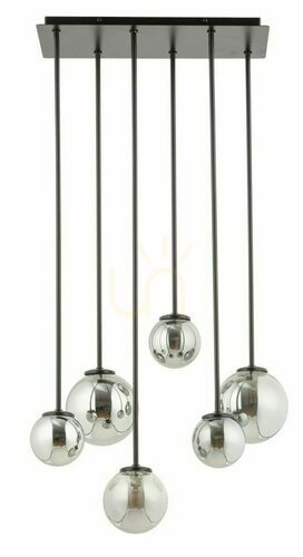 Kontrollera Plafond Sigma Tulia 6 svart/grå glas G9 12W 33498