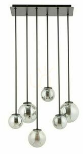 Plafond Sigma Tulia 6 svart/grå glas G9 12W 33498 small 0