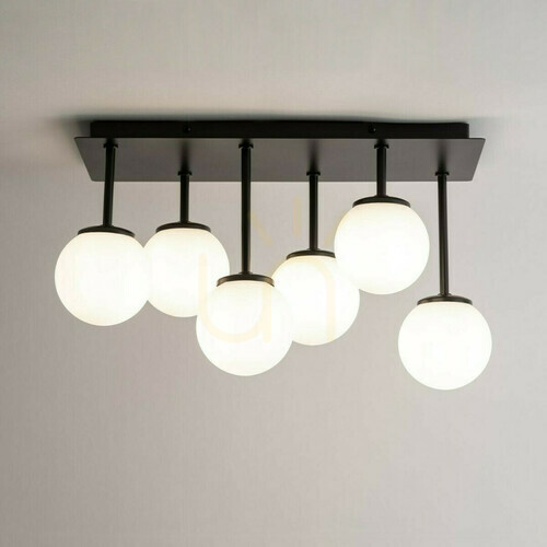 Kontrollera Plafond Sigma Tulia 6 svart vit G9 42 cm 33501
