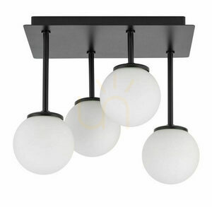 Plafond Sigma Tulia 4 svart vit glas 12W 33505 small 0