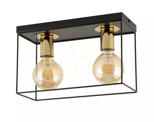 Kontrollera Plafond Sigma VOX 2 svart/guld E27 15W 34 cm SKU 40703