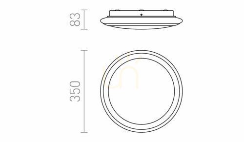 Kontrollera Plafond Rendl Area Led Taklampa Opal Glas/Krom 230 V 24 W Ip44 3000 K