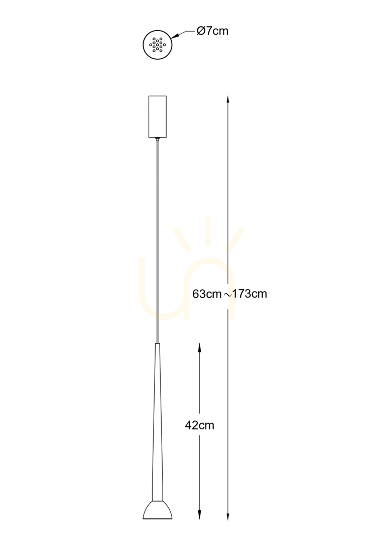 Utsikt BOSTON P0603-01A-F7B1 Pendellampa 1xLED i guld BOSTON P0603-01A-F7B1 Pendellampa 1xLED i guld