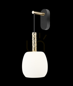 CALVO vägglampa W0076-01Q-P7AA Svart 1xG9 small 1